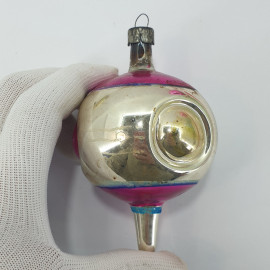 Елочная игрушка сосулька шар с прожектором. . Картинка 2